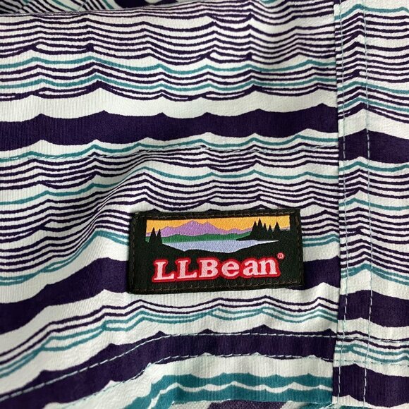 L.L. Bean Packable Stowaway Shorts Women's Small Print Beach Wave NWT SW-1757 - Picture 4 of 14